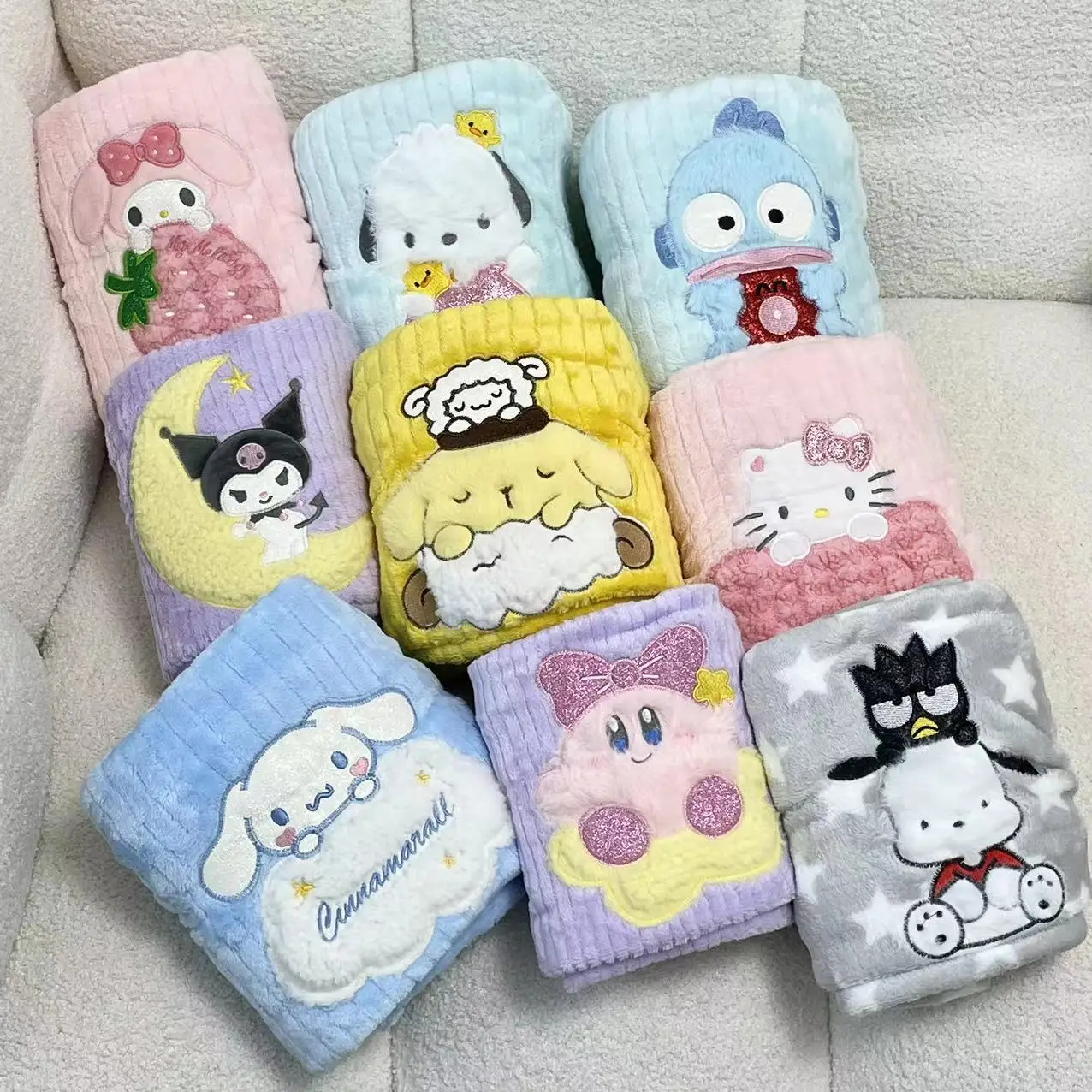 Удобное одеяло для сна My Melody Kuromi в японском стиле дорожное портативное девушки