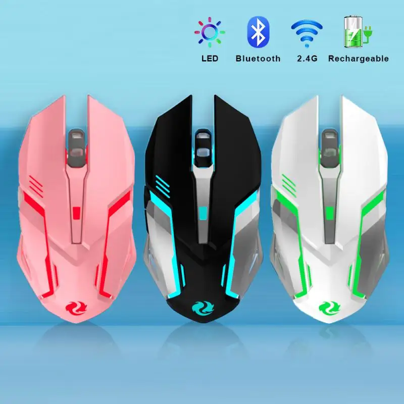 Multicolor Breather Lamp Professional Gaming Mouse Wireless Bluetooth Mouse E-sports Rechargeable Gamer Ergonomic Mouse
Multicolor Breather Lamp Professional Gaming Mouse Wireless Bluetooth Mouse E-sports Rechargeable Gamer Ergonomic Mouse
