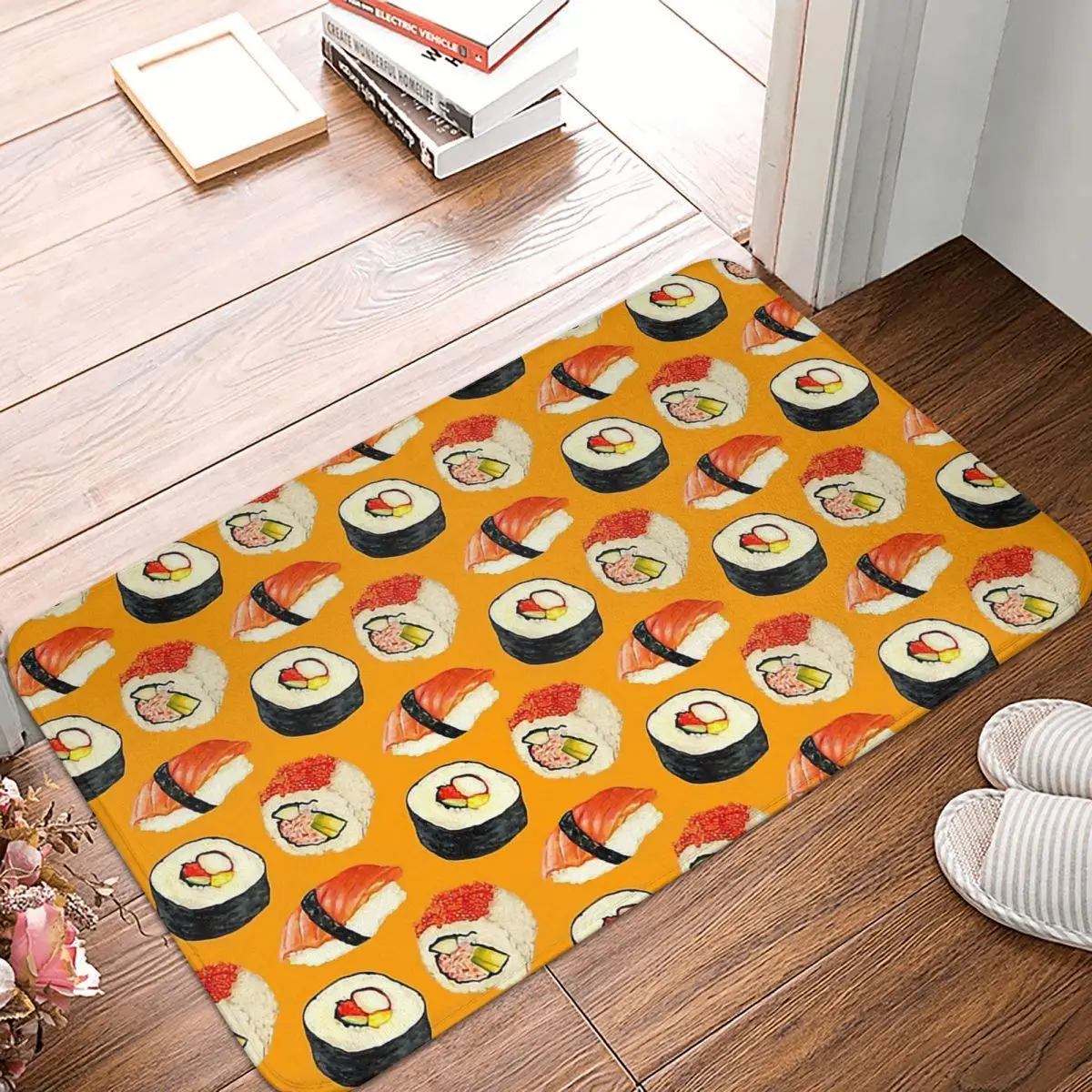 Food Lover Art Bathroom Non-Slip Carpet Sushi Pattern Orange Bedroom Mat Welcome Doormat Home Decoration Rug
Food Lover Art Bathroom Non-Slip Carpet Sushi Pattern Orange Bedroom Mat Welcome Doormat Home Decoration Rug