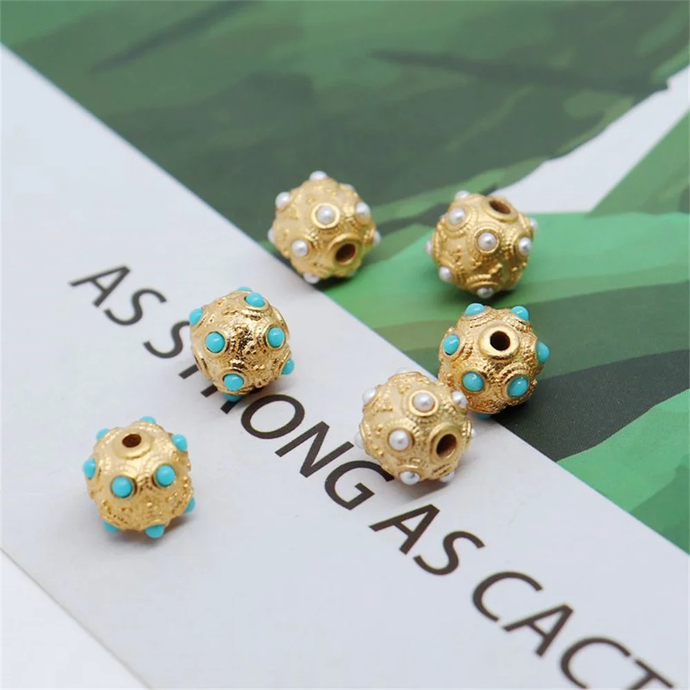 Copper plated sand gold with green pine dragonfly eye spacer beads handmade diy jewelry accessories with pearls jewelry material
Copper plated sand gold with green pine dragonfly eye spacer beads handmade diy jewelry accessories with pearls jewelry material