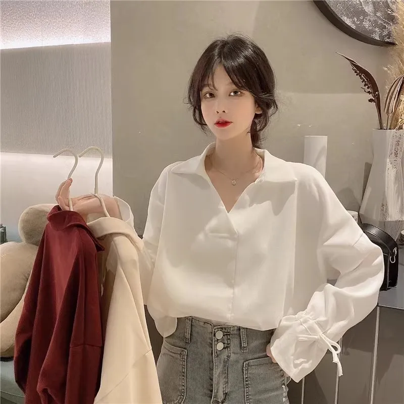 GUUZYUVIZ White Shirt Women's Autumn 2023 New Korean Edition Design Sense Lapel Drawstring Small and Unique Long Sleeve Top Chic
GUUZYUVIZ White Shirt Women's Autumn 2023 New Korean Edition Design Sense Lapel Drawstring Small and Unique Long Sleeve Top Chic