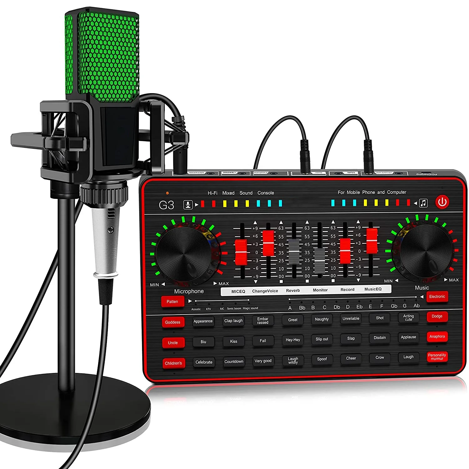 Factory Direct Selling Professional High-Quality Live Stream Set Equipment Wired Condenser Microphone Audio Sound Card And Mixer
Factory Direct Selling Professional High-Quality Live Stream Set Equipment Wired Condenser Microphone Audio Sound Card And Mixer