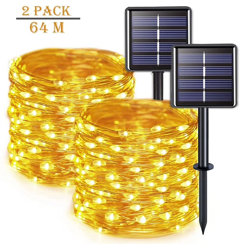 2 Pack LED Solar Light Outdoor 7/12/22/32 M Waterproof Fairy Garland String Lights Christmas Party Garden Solar Lamp Decoration
2 Pack LED Solar Light Outdoor 7/12/22/32 M Waterproof Fairy Garland String Lights Christmas Party Garden Solar Lamp Decoration