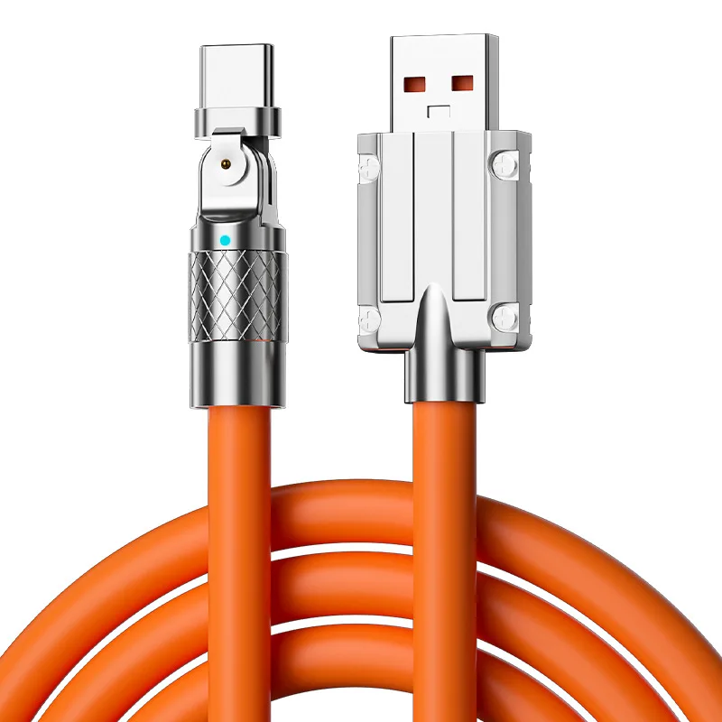 Elbow Cable for Game For Xiaomi Samsung Phone Charger Liquid Silicone USB C Cable 120W 7A Fast charging Type C Cable Rotation
Elbow Cable for Game For Xiaomi Samsung Phone Charger Liquid Silicone USB C Cable 120W 7A Fast charging Type C Cable Rotation