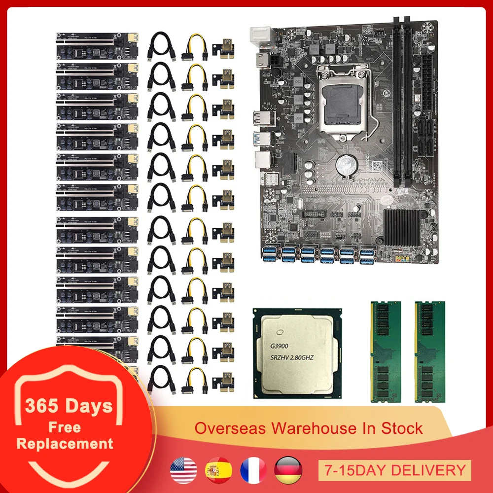 Набор материнской платы для майнинга BTC B250C, 12 PCIE на USB3.0, графическая карта LGA1151 DDR4, процессор G3900 для майнинга биткоинов ETH
Набор материнской платы для майнинга BTC B250C, 12 PCIE на USB3.0, графическая карта LGA1151 DDR4, процессор G3900 для майнинга биткоинов ETH