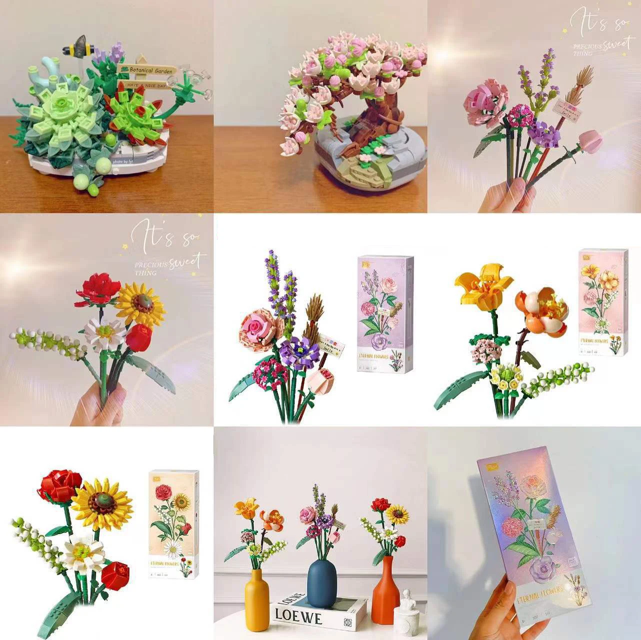 Building blocks flowers potted succulent bonsai living room decorations mini small particles assembled building blocks toys
Building blocks flowers potted succulent bonsai living room decorations mini small particles assembled building blocks toys