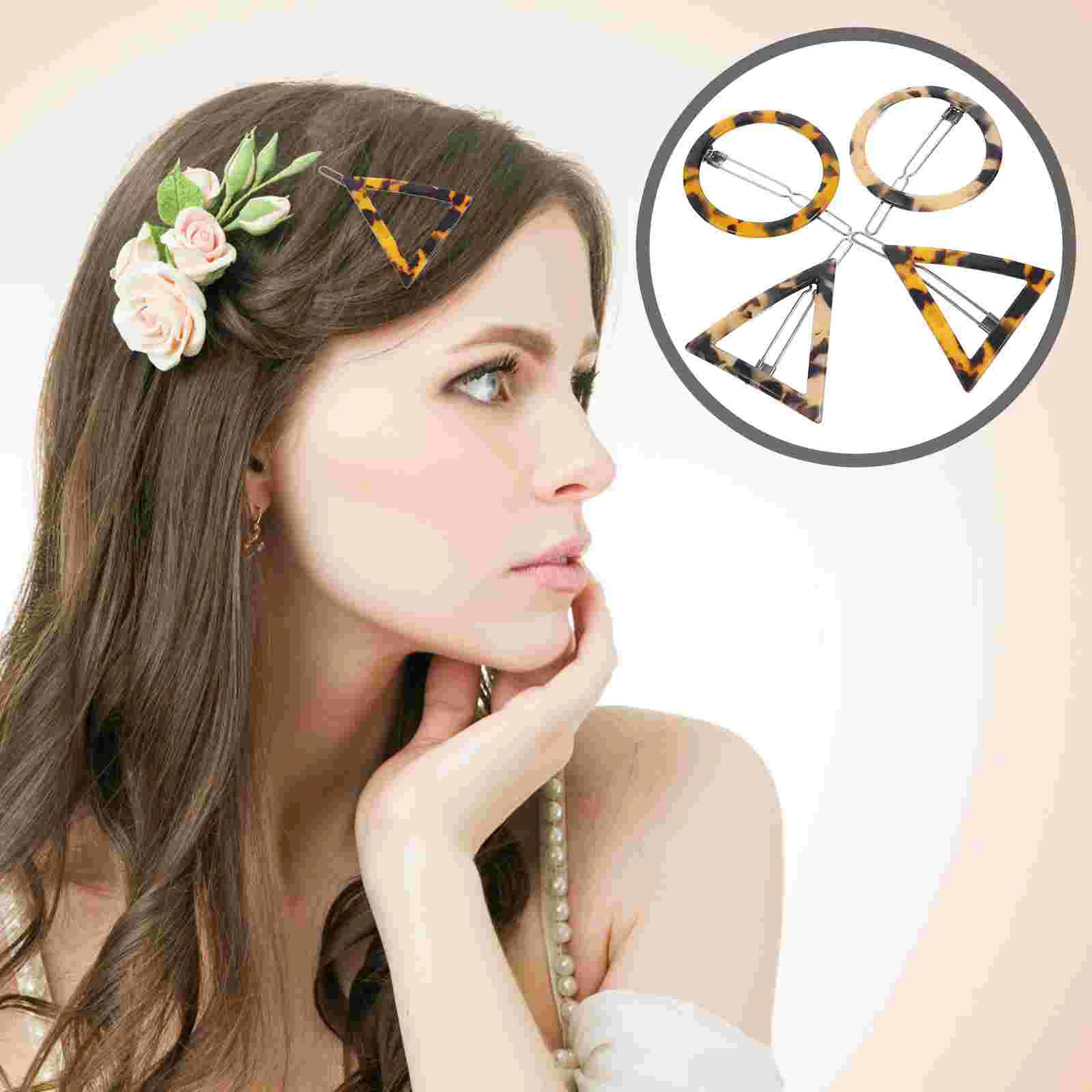 4Pcs Resin Hair Clips Barrettes Set Leopard Geometric Hair Triangular Circle Hair Claw Clamps for Party Daily Hair Styling
4Pcs Resin Hair Clips Barrettes Set Leopard Geometric Hair Triangular Circle Hair Claw Clamps for Party Daily Hair Styling