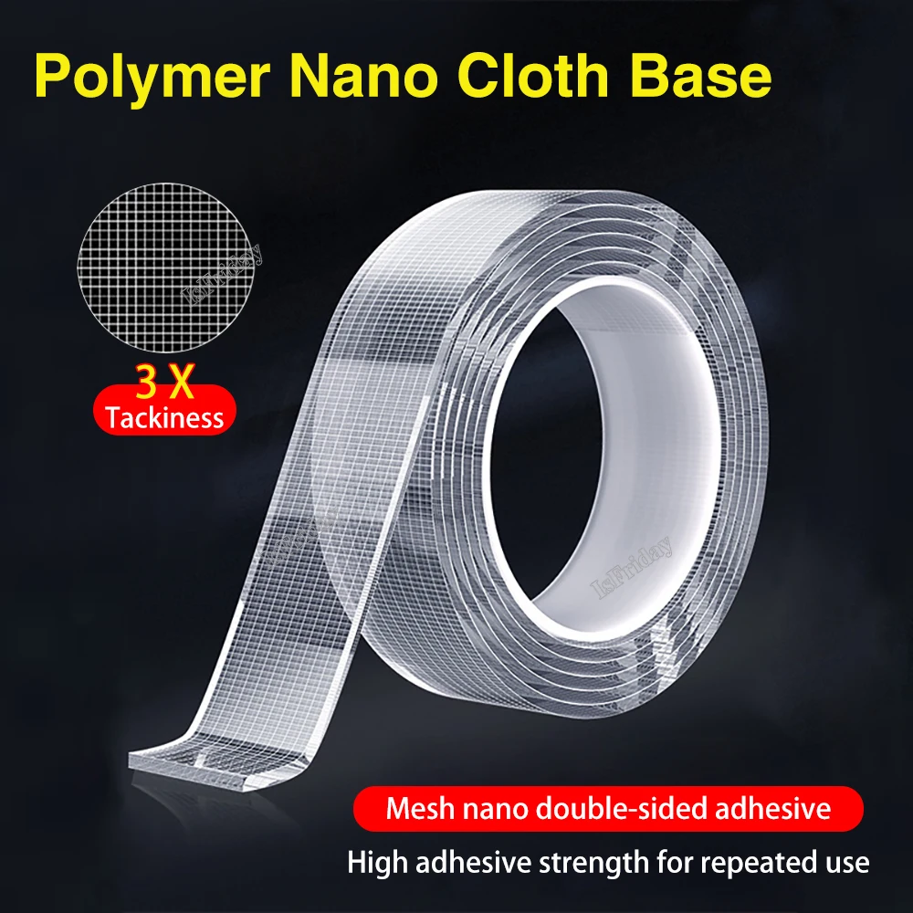 5M Nano Tape Double Sided Transparent Magical Tape Sticky Reusable Waterproof Adhesive Tape Trackless Washable Thick DoubleSided
5M Nano Tape Double Sided Transparent Magical Tape Sticky Reusable Waterproof Adhesive Tape Trackless Washable Thick DoubleSided