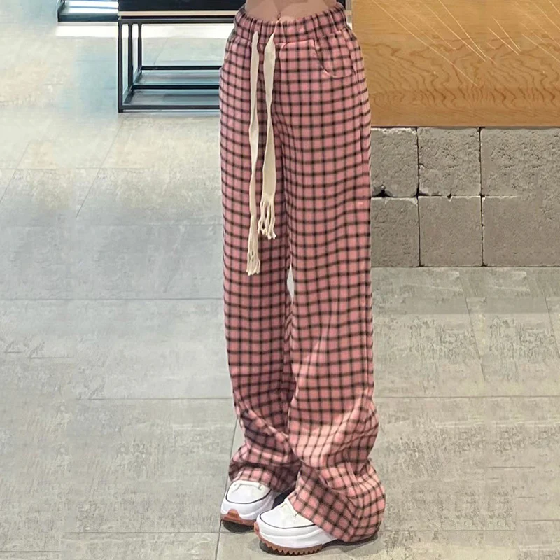 Rimocy Harajuku Oversize Pink Plaid Pants Women 2023 Korean High Waist Wide Leg Trousers Woman Straight Checked Pants Female
Rimocy Harajuku Oversize Pink Plaid Pants Women 2023 Korean High Waist Wide Leg Trousers Woman Straight Checked Pants Female