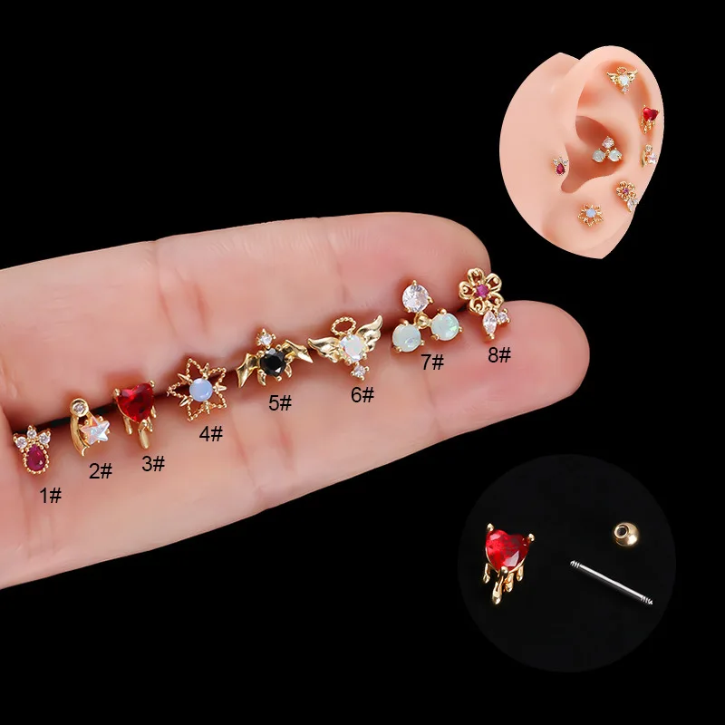 1Pc Fashion Stainless Steel Mini Zircon Cartilage Piercing Stud Earring For Women Tragus Piercing Earring Jewelry
1Pc Fashion Stainless Steel Mini Zircon Cartilage Piercing Stud Earring For Women Tragus Piercing Earring Jewelry