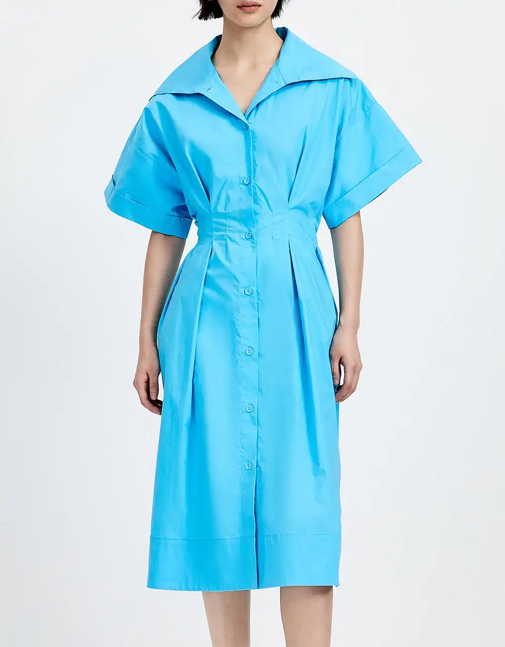Urban Revivo Womens Shirts Dress Button Up Turn Down Collar Pleated Shirt Dress Elegant Fashion Office Lady Women Clothes
Urban Revivo Womens Shirts Dress Button Up Turn Down Collar Pleated Shirt Dress Elegant Fashion Office Lady Women Clothes