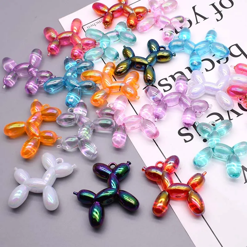 AB Color Stereo Lovely Animal Balloon Dog Acrylic Charms Jewelry Making DIY Earrings Necklace Key chain Decoration Cute Charms
AB Color Stereo Lovely Animal Balloon Dog Acrylic Charms Jewelry Making DIY Earrings Necklace Key chain Decoration Cute Charms
