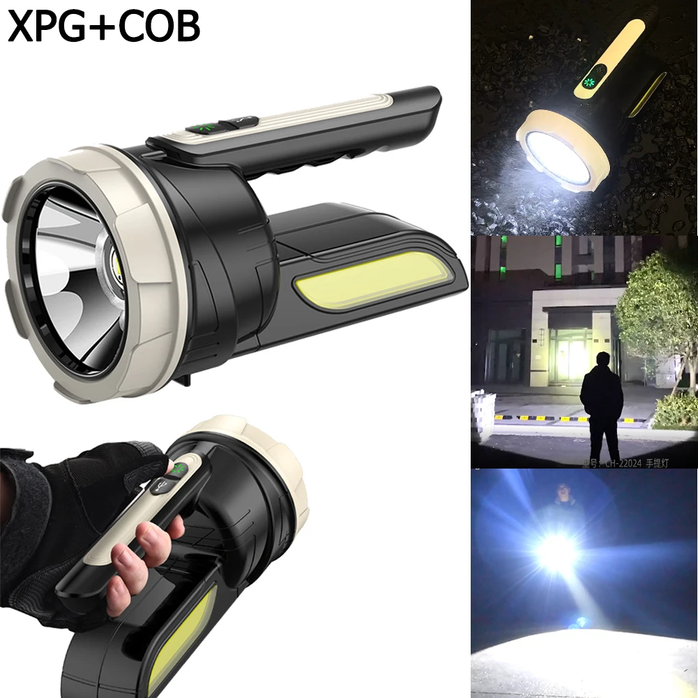 LED Camping Flashlight With COB Work Lights Searchlight Waterproof 4 Mode Rechargeable Handhold Lantern For Camping Hiking Light
LED Camping Flashlight With COB Work Lights Searchlight Waterproof 4 Mode Rechargeable Handhold Lantern For Camping Hiking Light