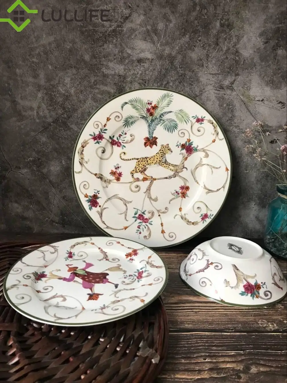 Household West Tableware Steak Dinner Plate Leopard Plate Flat Plate Decoration Plate Bowl Salad Steak Plate Set
Household West Tableware Steak Dinner Plate Leopard Plate Flat Plate Decoration Plate Bowl Salad Steak Plate Set