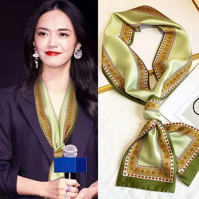 New150x14cm Women Multifunction Polyester Silk Scarf Elegant Stripes Printed Casual Satin Small Square Wraps Scarves Shawl
New150x14cm Women Multifunction Polyester Silk Scarf Elegant Stripes Printed Casual Satin Small Square Wraps Scarves Shawl