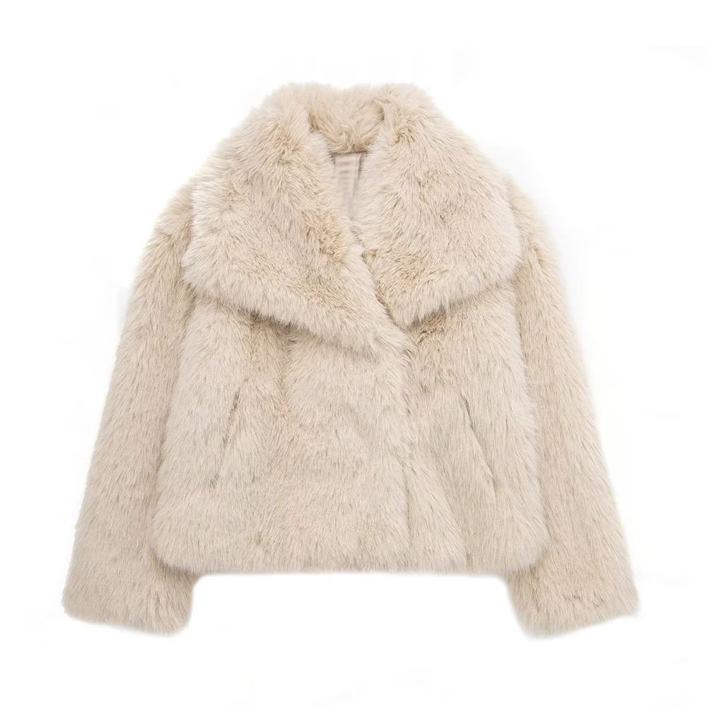 Women's Winter 2022 New casual fashion chic faux fur effect jacket coat retro lapel long sleeve pocket solid color top Mujer
Women's Winter 2022 New casual fashion chic faux fur effect jacket coat retro lapel long sleeve pocket solid color top Mujer