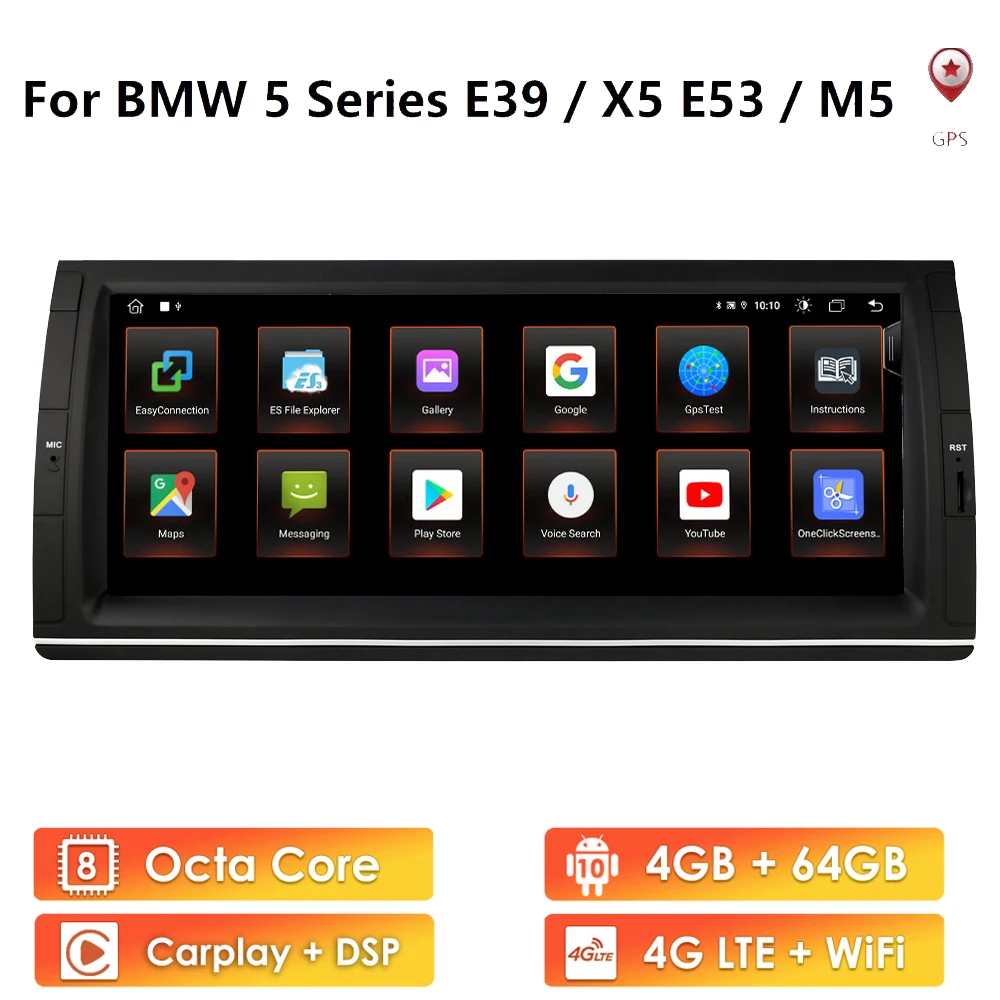 Автомагнитола для Bmw X5 E53 E39 E38 M5, мультимедийный проигрыватель на Android, 10,25 дюйма, 4 Гб ОЗУ, 64 Гб ПЗУ, Wi-Fi, GPS, RDS, USB 
Автомагнитола для Bmw X5 E53 E39 E38 M5, мультимедийный проигрыватель на Android, 10,25 дюйма, 4 Гб ОЗУ, 64 Гб ПЗУ, Wi-Fi, GPS, RDS, USB