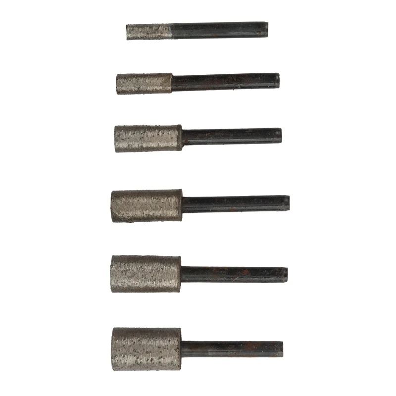 6Pcs 6-16Mm Cylindrical Diamond Sintered Grinding Head, Used For Stone Carving And Grinding
6Pcs 6-16Mm Cylindrical Diamond Sintered Grinding Head, Used For Stone Carving And Grinding