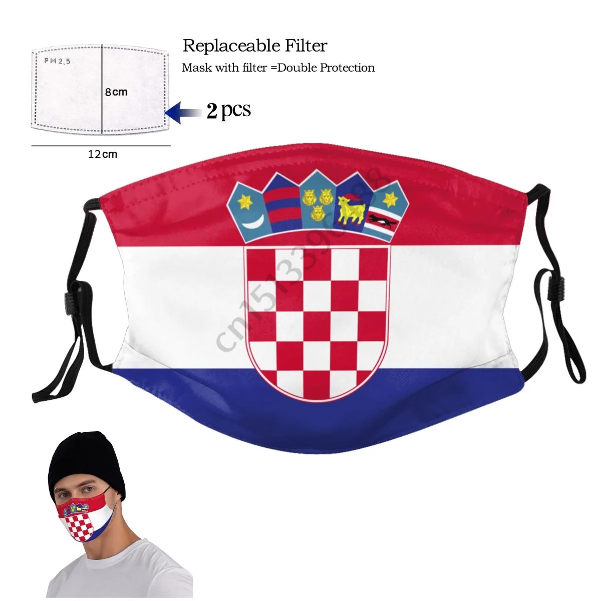 Croatia Country Flag Face Mask With 2PCS Filter Adult Men Women Anti Dust Protection Cover Respirator Reusable Mouth Muffle
Croatia Country Flag Face Mask With 2PCS Filter Adult Men Women Anti Dust Protection Cover Respirator Reusable Mouth Muffle