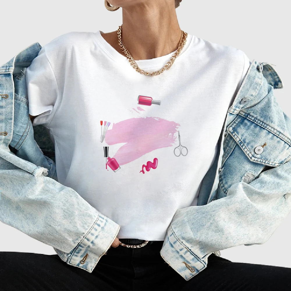 2023 New Summer 3D Short Smoothed Women's T-shirt Street Top Nail Polish Pattern Harajuku Style Pullover Oversize Clothes Girl
2023 New Summer 3D Short Smoothed Women's T-shirt Street Top Nail Polish Pattern Harajuku Style Pullover Oversize Clothes Girl