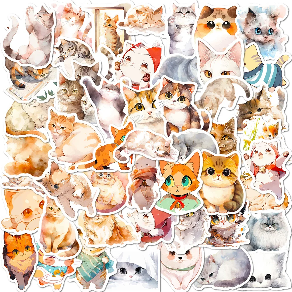 10/30/50PCS Cute Watercolor Painting Cat Stickers Graffiti Decals DIY Phone Fridge Laptop Sticker Decoration Classic Toys
10/30/50PCS Cute Watercolor Painting Cat Stickers Graffiti Decals DIY Phone Fridge Laptop Sticker Decoration Classic Toys