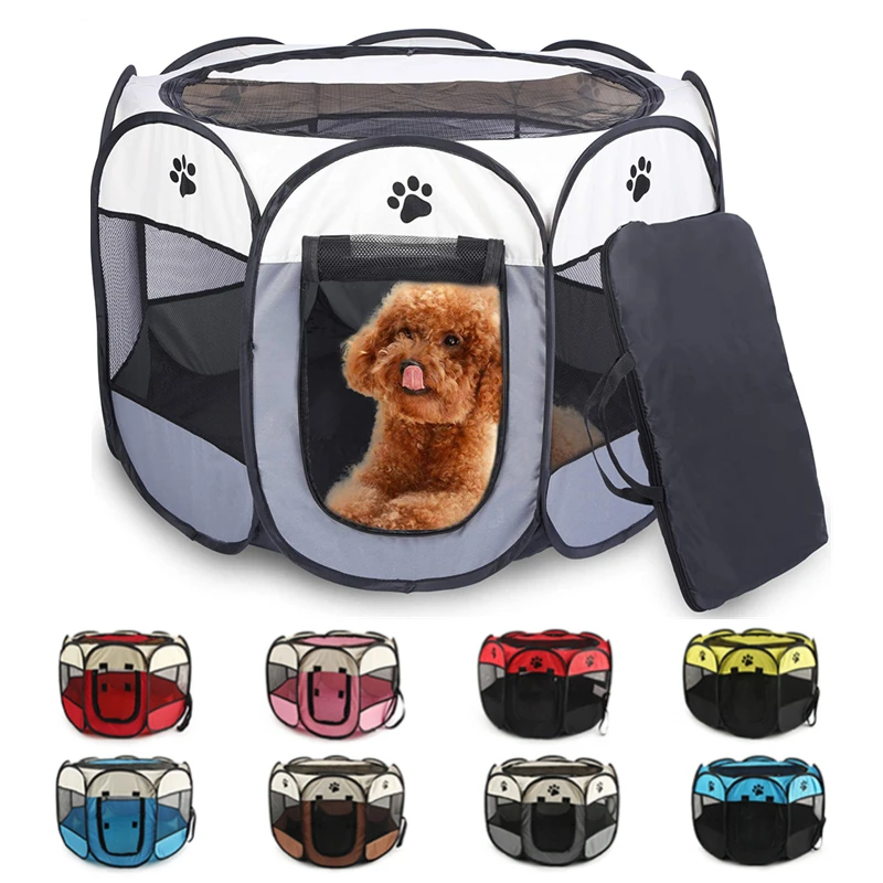Portable Folding Pet Carrier Tent Playpen Breathable Easy Operation Octagon Fence Outdoor Removable Puppy Kennel Bed For Cats
Portable Folding Pet Carrier Tent Playpen Breathable Easy Operation Octagon Fence Outdoor Removable Puppy Kennel Bed For Cats
