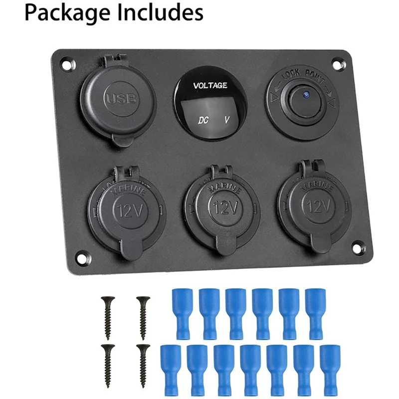 50JA 4.2A 6 in 1 On/off Charger Socket Panel USB Power Socket Voltmeter Cigarette-Lighter Switch for Truck Ships Motorhome RV
50JA 4.2A 6 in 1 On/off Charger Socket Panel USB Power Socket Voltmeter Cigarette-Lighter Switch for Truck Ships Motorhome RV