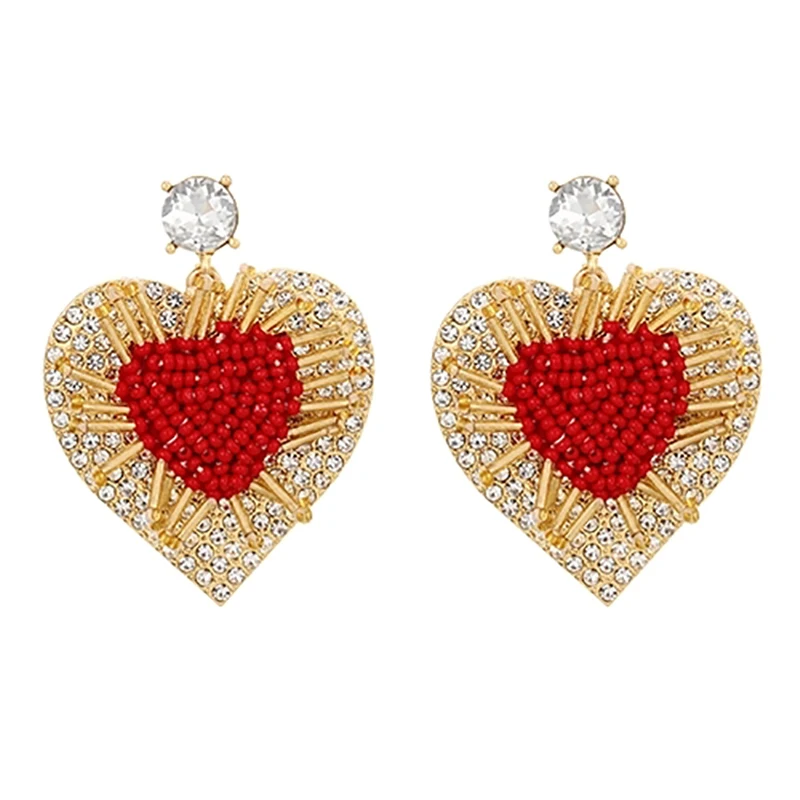 ZHINI 2022 Korean Fashion Luxurious Geometric Full Rhinestone Heart Dangle Drop Earrings for Women Party Jewelry brincos
ZHINI 2022 Korean Fashion Luxurious Geometric Full Rhinestone Heart Dangle Drop Earrings for Women Party Jewelry brincos