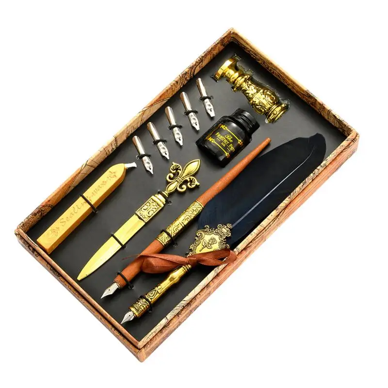 Quill Pen Ink Set Quill Pen Set Antique Calligraphy Dip Pen With Ink Feather Pen Ink Set Includes Feather Dip Pen Ink
Quill Pen Ink Set Quill Pen Set Antique Calligraphy Dip Pen With Ink Feather Pen Ink Set Includes Feather Dip Pen Ink