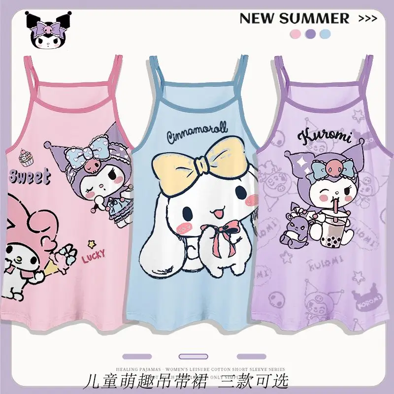 Kawaii Kuromi My Melody Cinnamoroll детские пижамы на бретельках летняя аниме мультяшная Удобная ночнушка мягкий жилет Домашняя одежда подарок для девочек
Kawaii Kuromi My Melody Cinnamoroll детские пижамы на бретельках летняя аниме мультяшная Удобная ночнушка мягкий жилет Домашняя одежда подарок для девочек