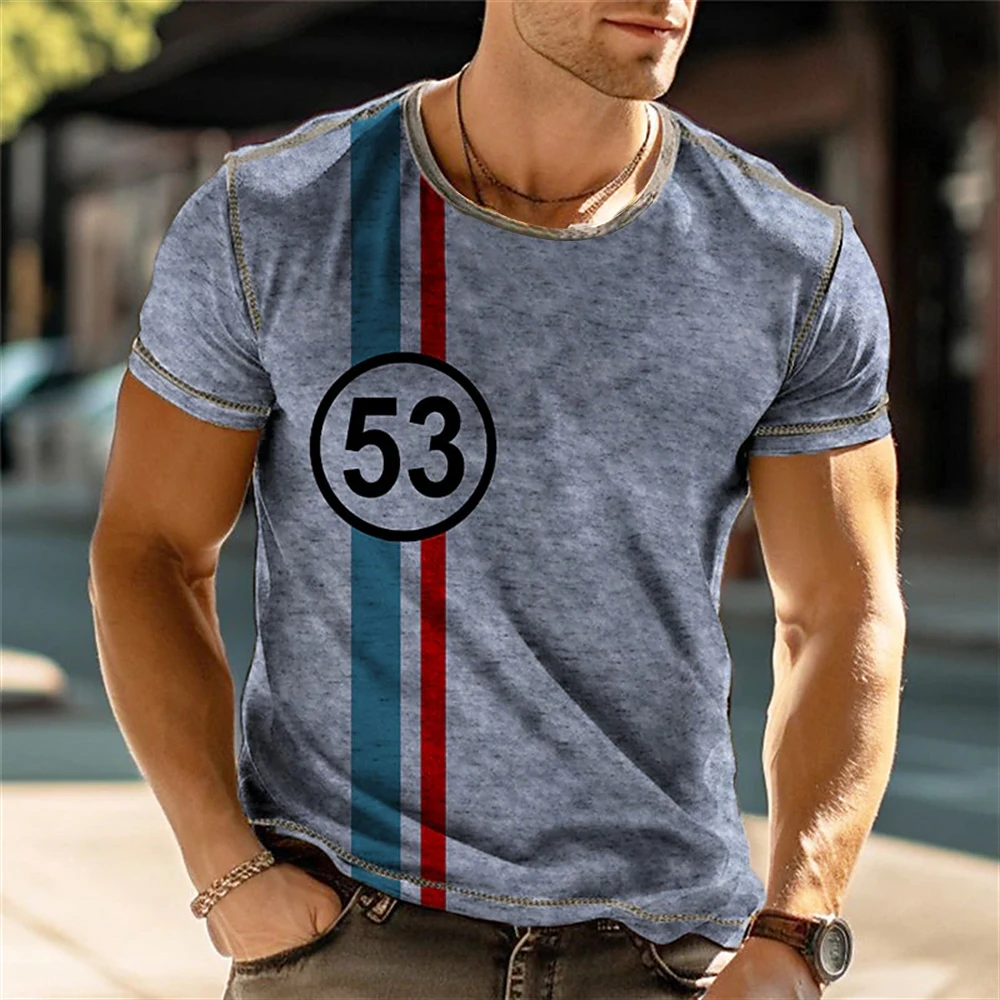 New Vintage Men's T-Shirt 3d 53 Print Short-Sleeved Summer Casual Simple O-Neck Tops Fashion T-Shirt For Men Oversized Clothing
New Vintage Men's T-Shirt 3d 53 Print Short-Sleeved Summer Casual Simple O-Neck Tops Fashion T-Shirt For Men Oversized Clothing