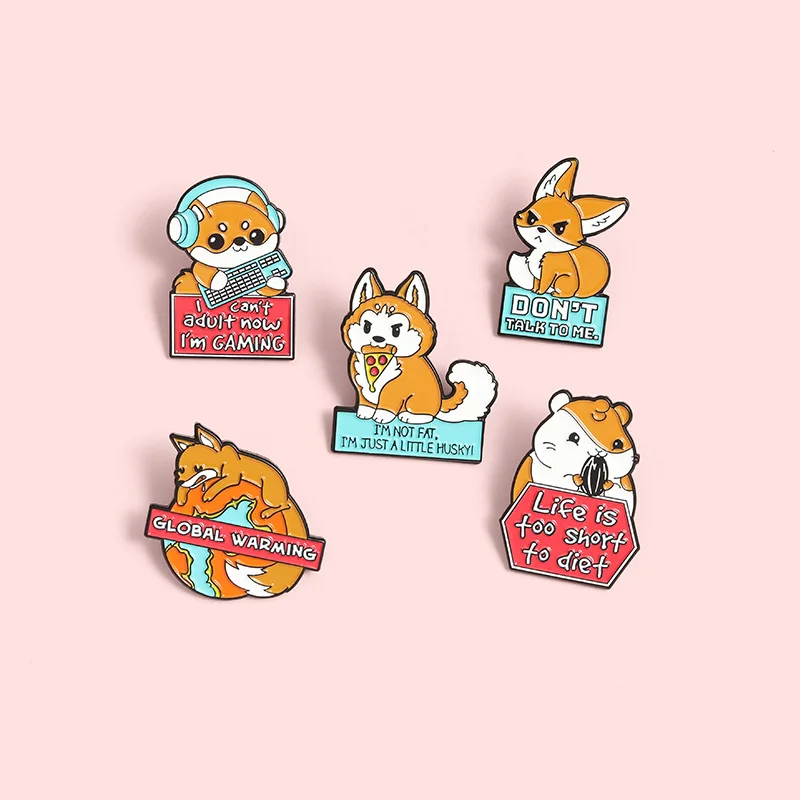 2PCS Cute cartoon creative animal pin accessories enamel high-grade corgi fox squirrel backpack collar fashion brooch lapel pin
2PCS Cute cartoon creative animal pin accessories enamel high-grade corgi fox squirrel backpack collar fashion brooch lapel pin