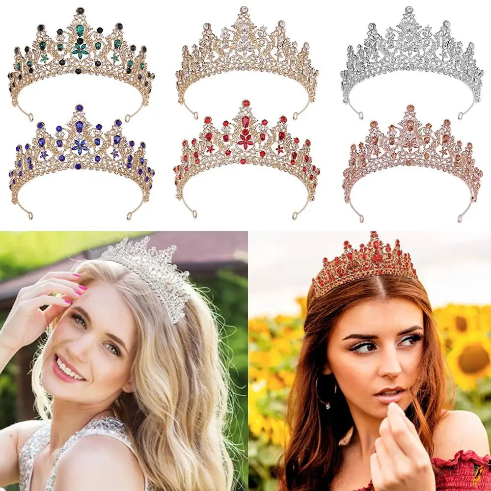 

Halloween Costume Birthday Party Rhinestone Headdress Crystal Tiaras Princess Headbands Crystal Crowns Bridal Headpiece