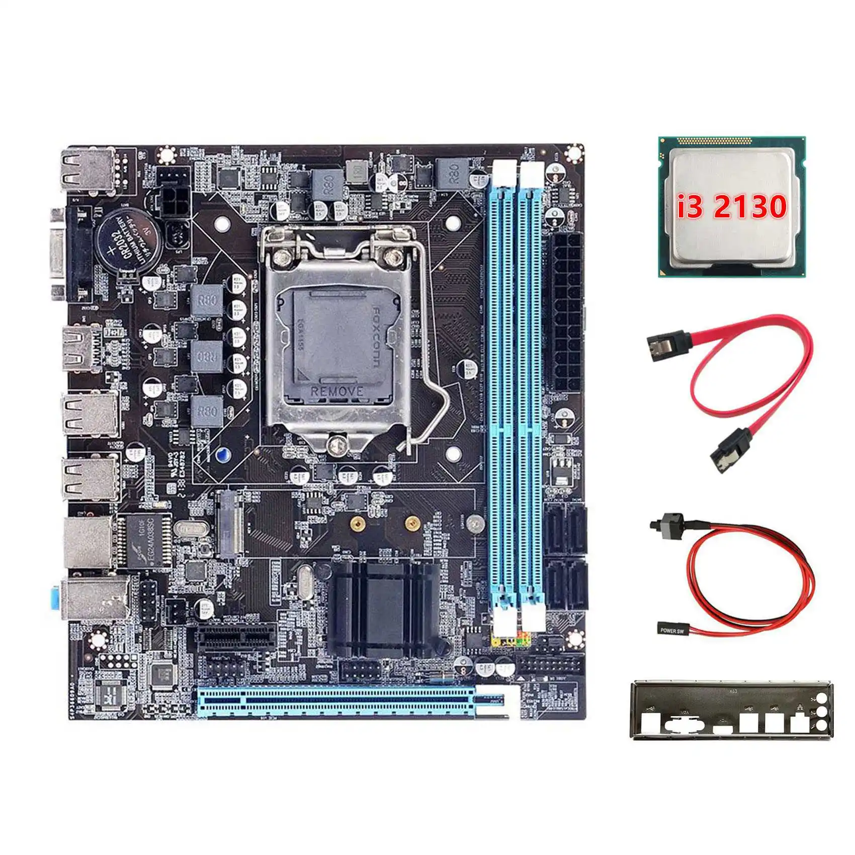 H61 Motherboard+I3 2130 CPU+SATA Cable+Switch Cable+Baffle LGA1155 M.2 NVME DDR3 for Office for PUBG CF LOL Motherboard
H61 Motherboard+I3 2130 CPU+SATA Cable+Switch Cable+Baffle LGA1155 M.2 NVME DDR3 for Office for PUBG CF LOL Motherboard