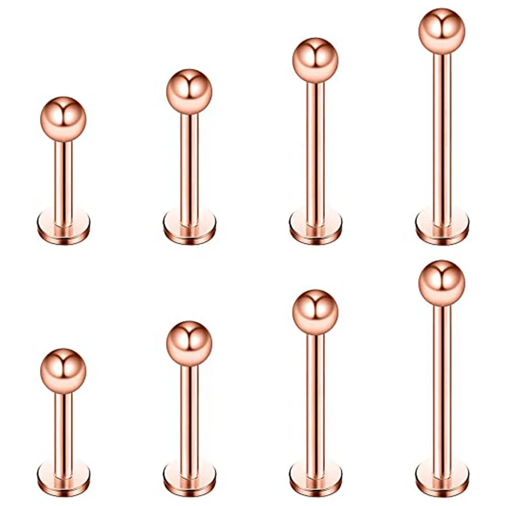 8pcs 16G Stainless Steel 3mm Ball Labret Monroe Lip Tragus Helix Earring Stud Barbell Ring Body Piercing Jewelry Kit Rose Gold
8pcs 16G Stainless Steel 3mm Ball Labret Monroe Lip Tragus Helix Earring Stud Barbell Ring Body Piercing Jewelry Kit Rose Gold