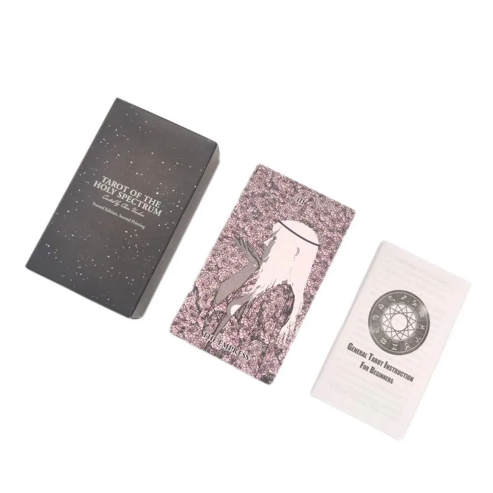 New 12x7cm Tarot of the Holy Spectrum 78 Cards/Set With Instruction For Friends Party Interaction Divination Gift Board Games
New 12x7cm Tarot of the Holy Spectrum 78 Cards/Set With Instruction For Friends Party Interaction Divination Gift Board Games