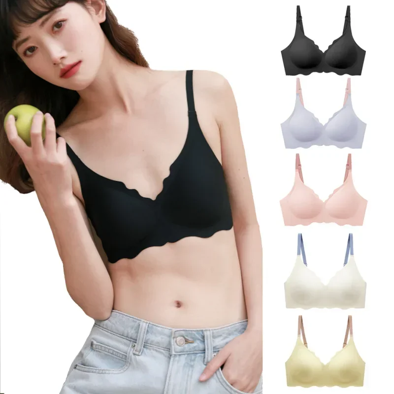 No Trace Top Women's Underwear No Steel Ring Comfortable Upper Support Sling Adjustable Beauty Back Bra Thin Section 
No Trace Top Women's Underwear No Steel Ring Comfortable Upper Support Sling Adjustable Beauty Back Bra Thin Section