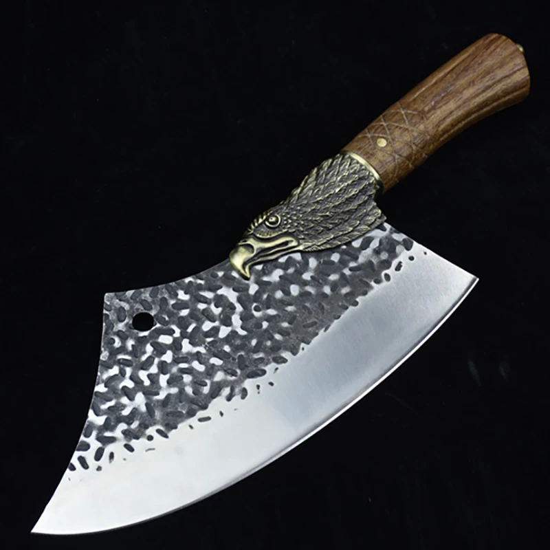

9,5 дюймовый кухонный нож Longquan ручной работы кованый острый Мясницкий мачете топор ножи для измельчения инструменты для мяса и птицы китайский мессенджер