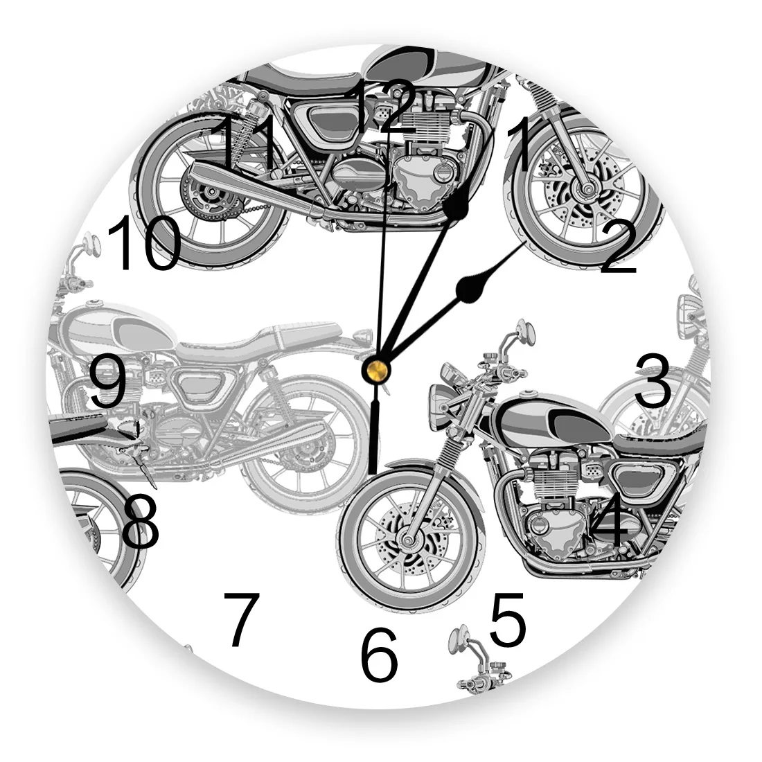 Настенные часы для транспортировки мотоцикла современное дизайнерское