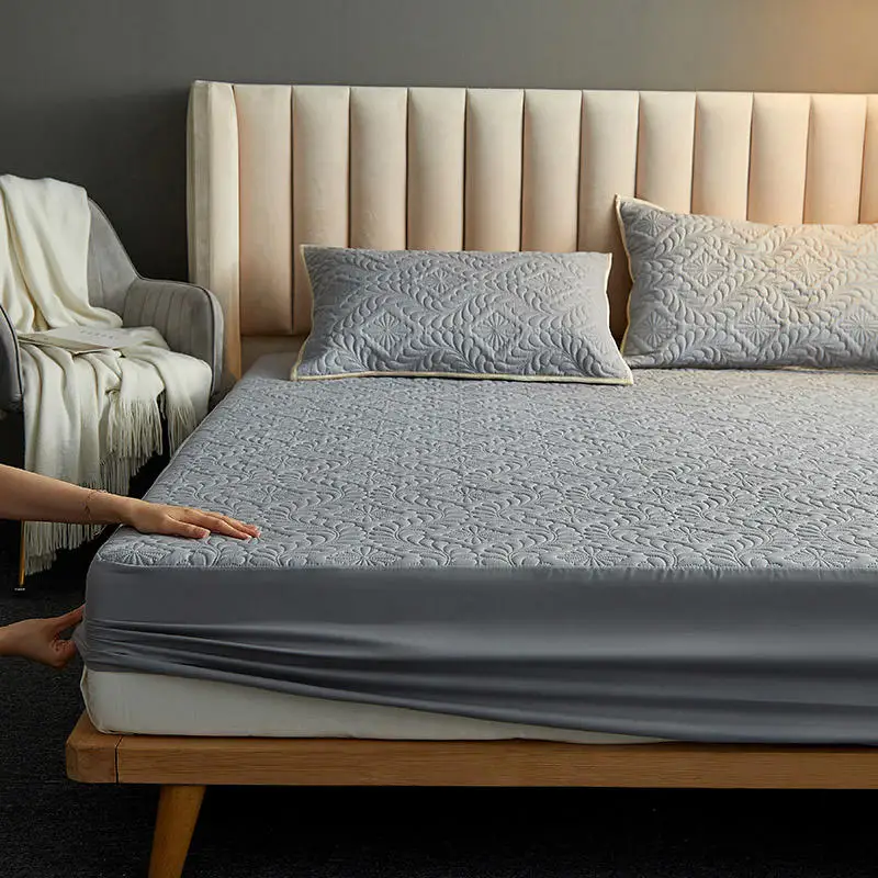 100% Polyester Fitted Sheet Quilted Waterproof Bed Sheet With Elastic Queen King Size Solid Mattress Protector For Double Bed
100% Polyester Fitted Sheet Quilted Waterproof Bed Sheet With Elastic Queen King Size Solid Mattress Protector For Double Bed