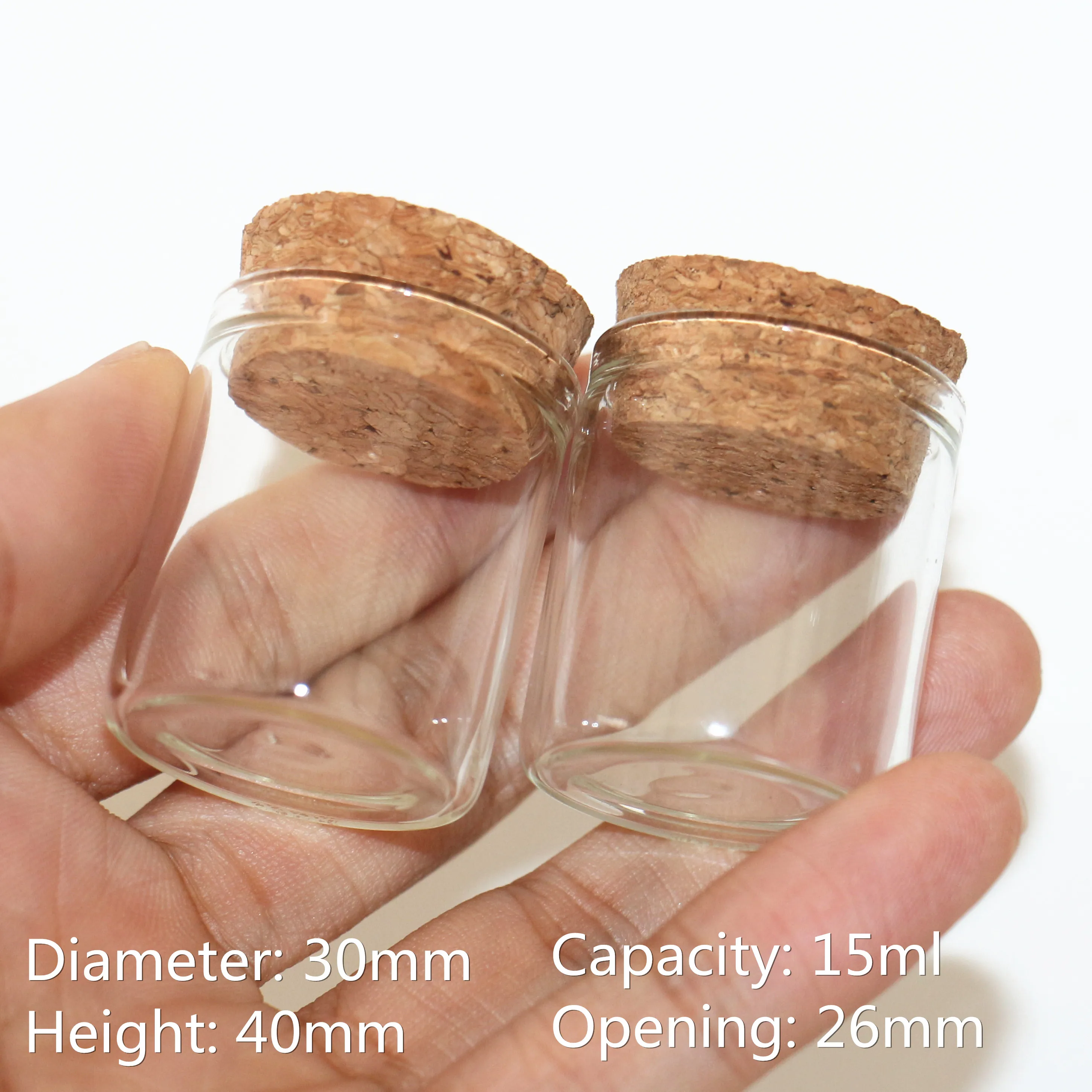 30 Pcs/lot 26*30*40mm 15ml Glass Bottle little Glass Jar Stopper Cork Test Tube Spice Bottles Container little Jars Glass Vials
30 Pcs/lot 26*30*40mm 15ml Glass Bottle little Glass Jar Stopper Cork Test Tube Spice Bottles Container little Jars Glass Vials