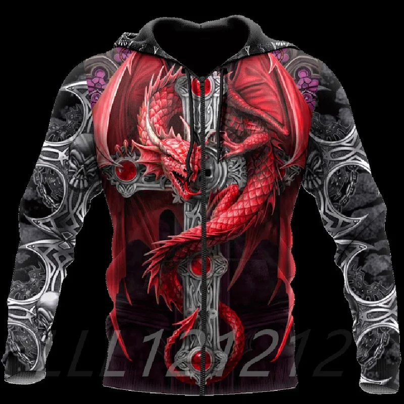 2021 New Men's Zip Hoodie 3D Printing Dragon Element Fashion Sweater Street Home Casual Sports Shirt Oversized Jacket
2021 New Men's Zip Hoodie 3D Printing Dragon Element Fashion Sweater Street Home Casual Sports Shirt Oversized Jacket