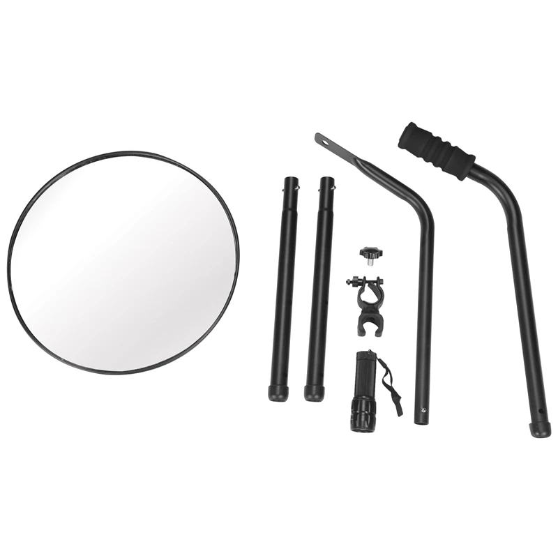 Vehicle Inspection Mirror, Home Telescoping Security Mirror With Wheels And LED Light Lightweight Durable 
Vehicle Inspection Mirror, Home Telescoping Security Mirror With Wheels And LED Light Lightweight Durable