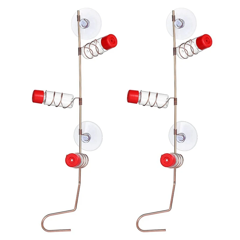 2 Piece Window Bird Feeder Suction Cups Copper Wire Birds Feeder Bird Water Feeder With Plastic Bottles
2 Piece Window Bird Feeder Suction Cups Copper Wire Birds Feeder Bird Water Feeder With Plastic Bottles