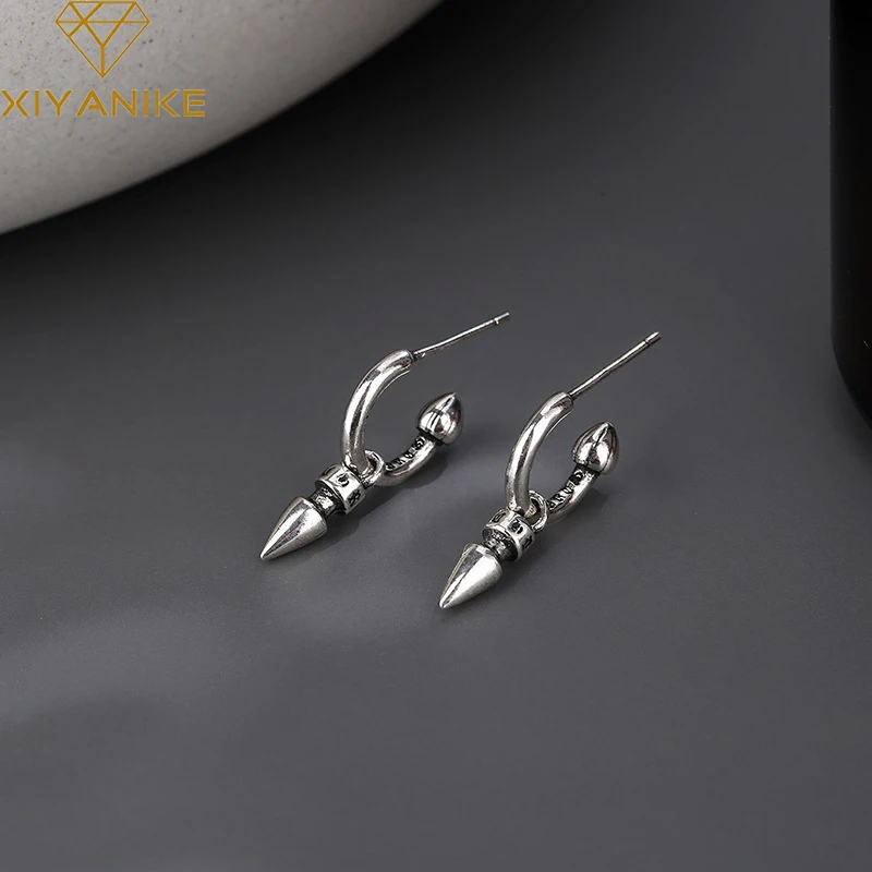 XIYANIKE Silver Color Cone Hoop Earrings for Women Men Luxury New Fashion Trendy Jewelry Girl Gift Party Wedding серьги 2022
XIYANIKE Silver Color Cone Hoop Earrings for Women Men Luxury New Fashion Trendy Jewelry Girl Gift Party Wedding серьги 2022