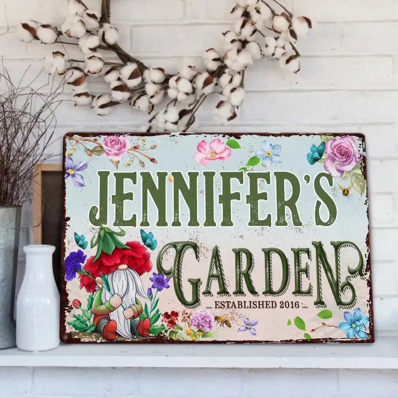 Customized Gnomes Wall Decor Personalized Year Garden Printed Metal Sign Decor for Patio Backyard, Lawn, Gardens Perfect for
Customized Gnomes Wall Decor Personalized Year Garden Printed Metal Sign Decor for Patio Backyard, Lawn, Gardens Perfect for