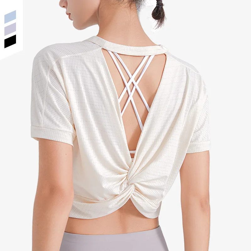 back Fitness Yoga suit women's loose breathable quick drying sports T-shirt running blouse training top short sleeve
back Fitness Yoga suit women's loose breathable quick drying sports T-shirt running blouse training top short sleeve