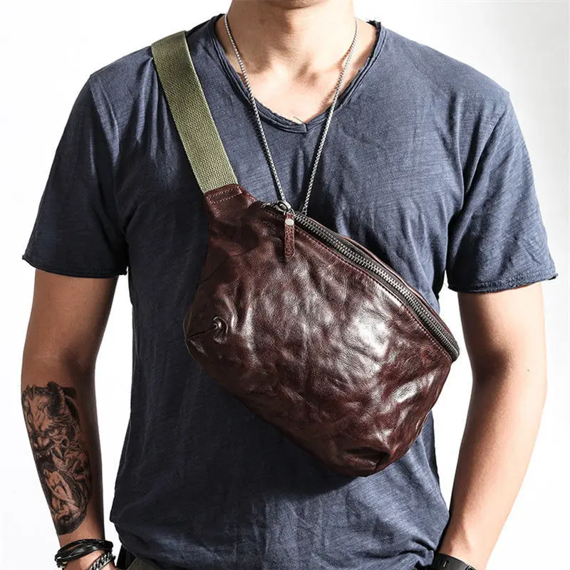 Leather Cowhide Chest Bag Retro Men's Bag Shoulder Messenger Small Shoulder Bag Carry-on Waist Bag Belt Bag Cross Body Bag
Leather Cowhide Chest Bag Retro Men's Bag Shoulder Messenger Small Shoulder Bag Carry-on Waist Bag Belt Bag Cross Body Bag
