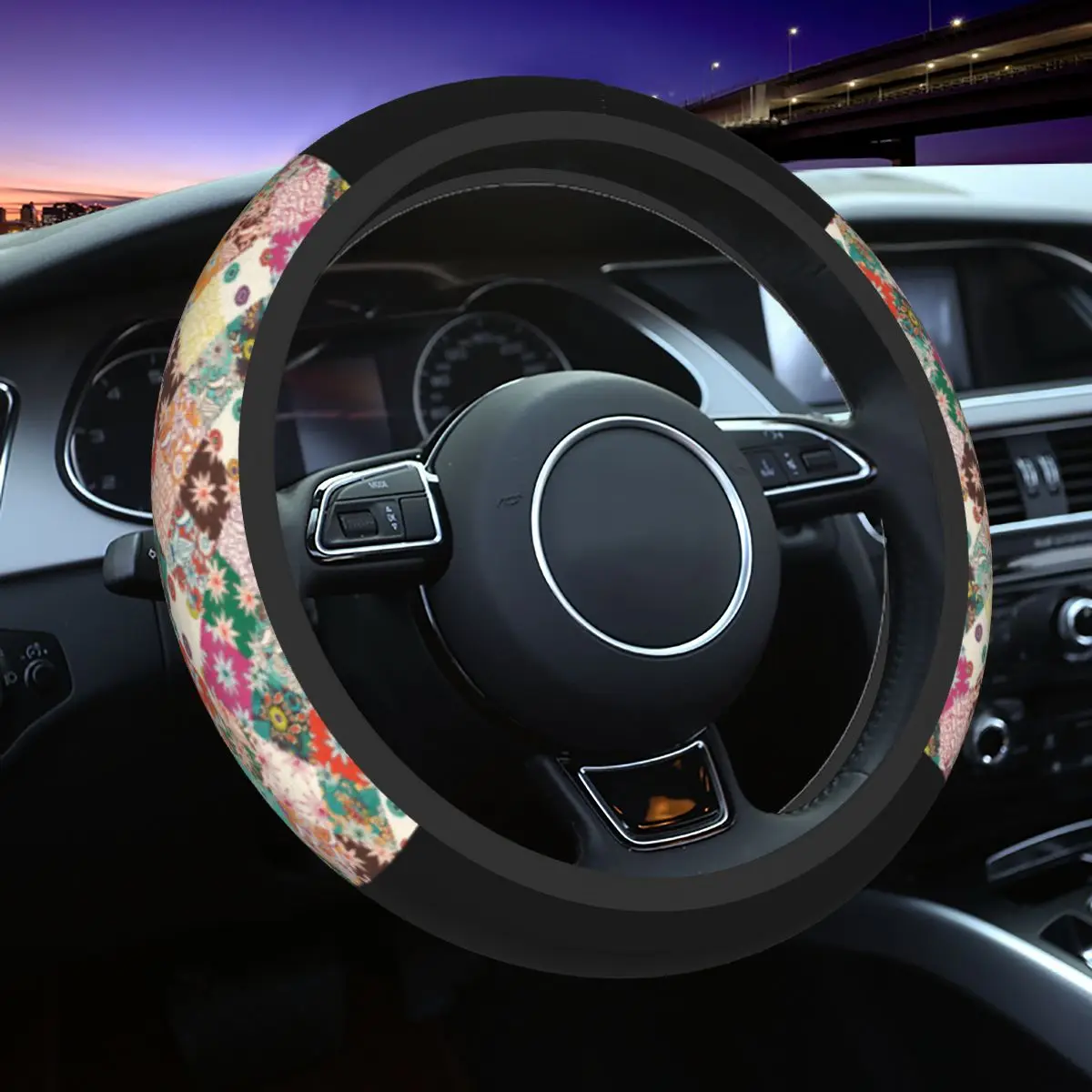 Sarilmak Bohemian Car Steering Wheel Cover 38cm Elastic Steering Wheel Protective Cover Elastische Car-styling Car Accessories
Sarilmak Bohemian Car Steering Wheel Cover 38cm Elastic Steering Wheel Protective Cover Elastische Car-styling Car Accessories