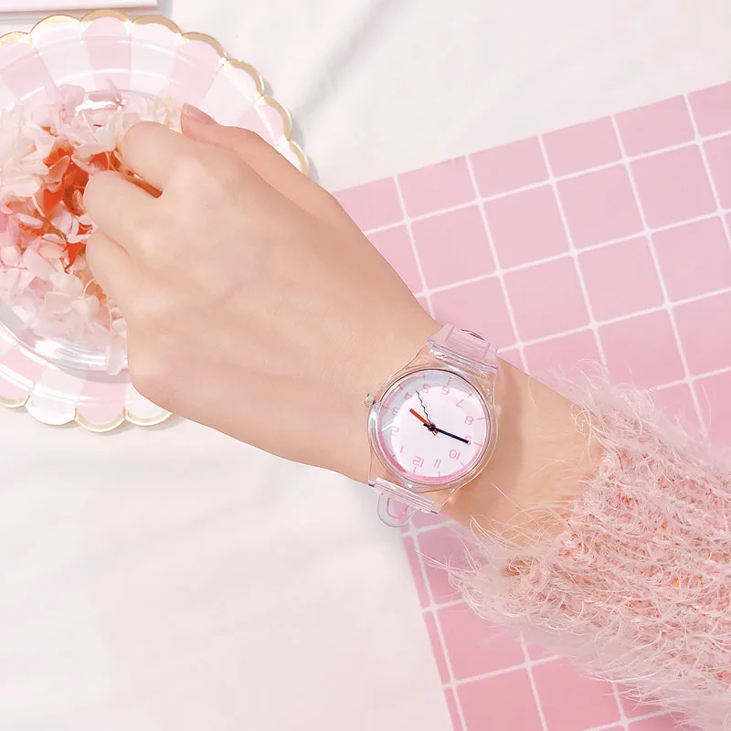 Transparent Watch Woman Fashion Quartz Watch Unisex Boys Children Girl's Beautiful Students All-Match Women Watches Montre Femme
Transparent Watch Woman Fashion Quartz Watch Unisex Boys Children Girl's Beautiful Students All-Match Women Watches Montre Femme